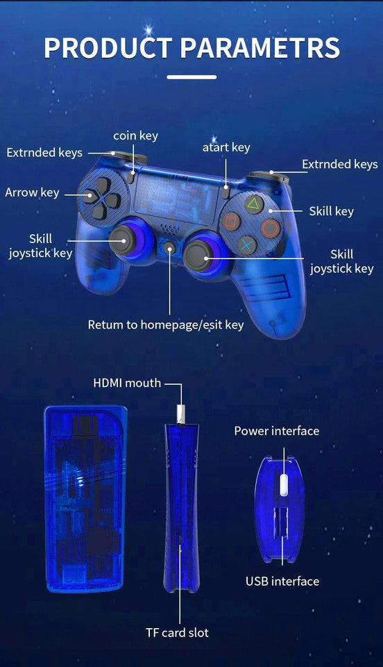 4K GS5 Mini Retro Wireless Game Console – Competitive Edition with Dual Controllers