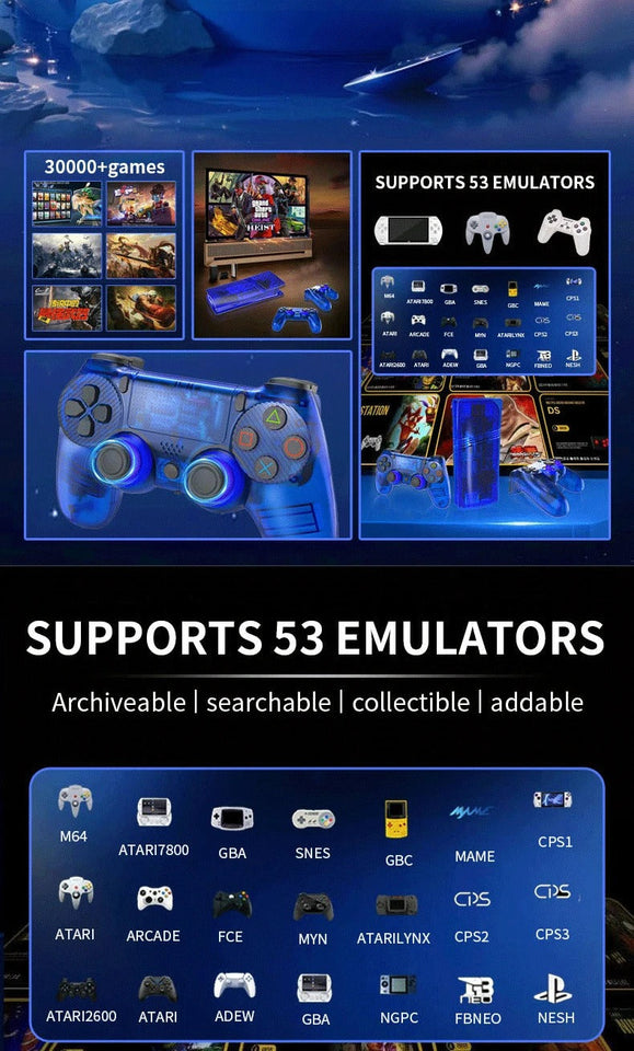 4K GS5 Mini Retro Wireless Game Console – Competitive Edition with Dual Controllers